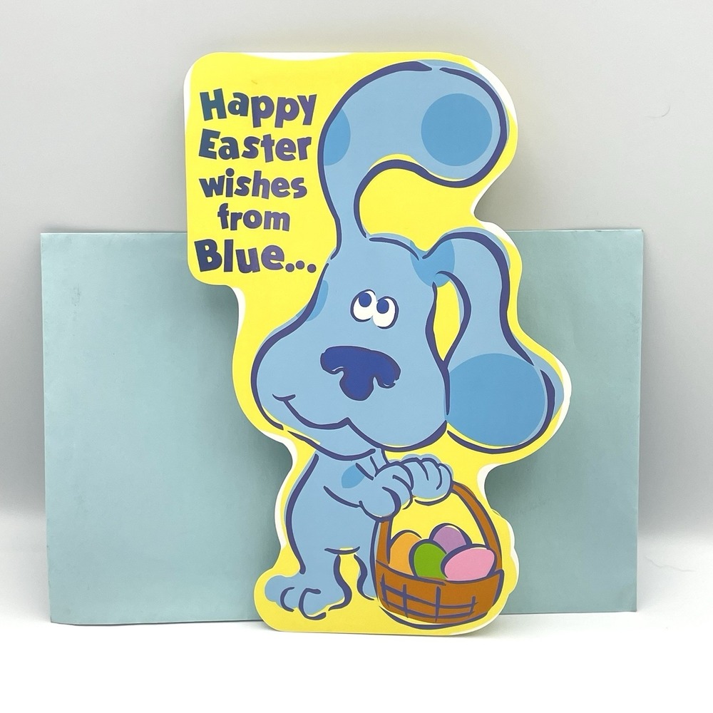 Vintage 2003 Blue's Clues Easter Greeting Card American Greetings Nickelodeon
